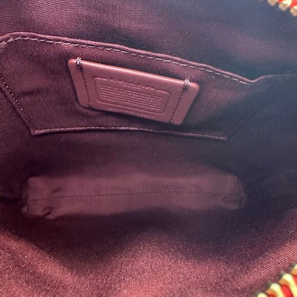 Coach Mini Rowan File Bag Crossbody Purse in 1941 Red Leather CE871 - Picture 3 of 9